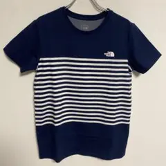 THE NORTH FACE 半袖Tシャツ ネイビー/ボーダー L