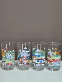 コカ・コーラ アメリカンシーン グラス 3種類4個セット 非売品