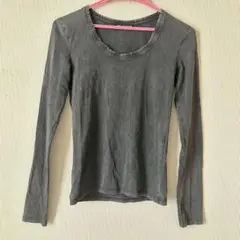 ZARA グレー 長袖Tシャツ　y2k 薄手