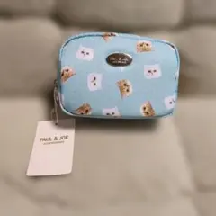 PAUL & JOE 猫柄ポーチ ブルー