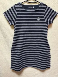 BEBE ワンピース 140cm 黒とグレーのストライプ
