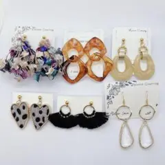 お得♡ 金属アレルギー対応サージカルステンレス使用。6点ピアスセット④