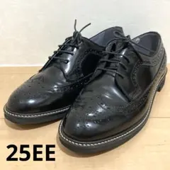 未使用✨HARUTA ウィングチップ ローファー レザー ブラック 25EE