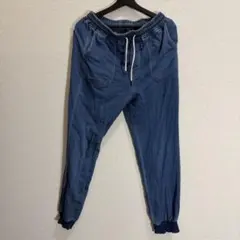 デニムパンツ ウエストゴム スウェット型