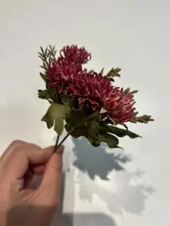 赤紫色アスターの造花2本セット