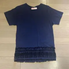 ミントデザインズ　スケッチ　レース　Tシャツ　ネイビー　Mのサムネイル