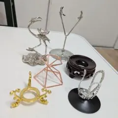 新品未使用／天然石／台座６コset／スフィア／タワー／フリーフォーム／上下使用