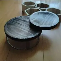 木製丸型トレイ（ダークウッド）