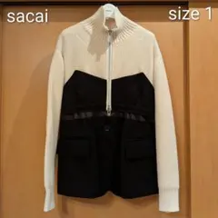 sacai バックプリーツ ジップアップ ブルゾン 24-07390 sacai バックプリーツ ジップアップ ブルゾン 24-07390 - メルカリ