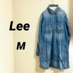 【Lee リー】 シャツワンピース ブルーデニム 日本製 綿100% 羽織り M