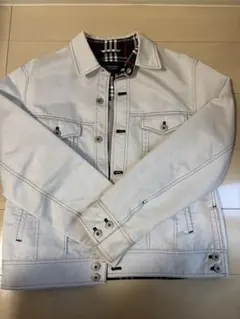 BURBERRY BLACK LABEL 裏地チェック Gジャン ホワイト L
