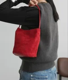 Aunt Marie's スエードドワンハンドルバッグ