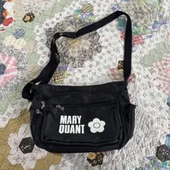 MARY QUANT ブラック ナイロン　ショルダーバッグ