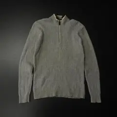 90s Ralph Lauren ラルフローレン 長袖セーター ハーフジップ 麻