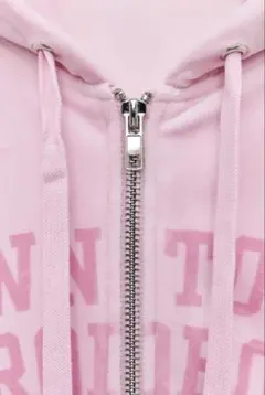 ベロア パーカー ZARA ピンク　sサイズのサムネイル