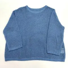 earth music&ecology ラメ入りトップス ブルー レディース