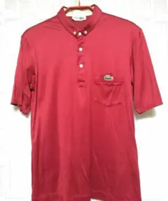 LACOSTE ラコステ、半袖ポロシャツ、綿 100% ワインレッド