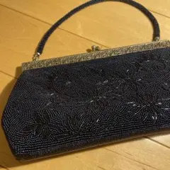 未使用アンティーク　総ビーズ刺繍ハンドバッグ　袴姿　ジュニア成人式　和装バッグ