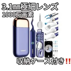 耳かき カメラ付き 3.1mm極細レンズ 1000万画質 収納ケース付き