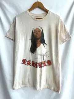 Aaliyah アリヤン Tシャツ S/M 古着 バンドTシャツ フェード