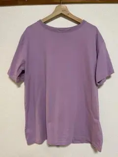 紫 パープル ラベンダー ビックT 半袖Tシャツ スリットデザイン