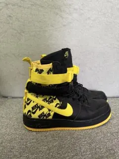 Nike Air Force 1 SFハイカット ブラック/イエロー