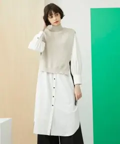 おしゃれ◎美品★ユナイテッドトウキョウ　ニットビスチェコンビワンピース　1.6万