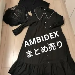 AMBIDEX ブラック ワンピース フリル付き