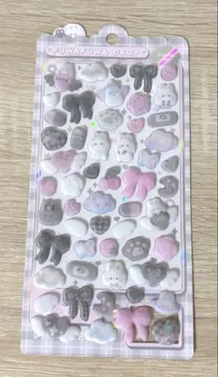 【正規品】 ふわふわドロップシール しろくろふわふわ　クーリア