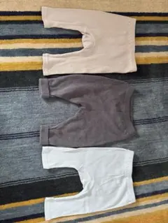 ベビー用パンツ3点セット（グレー・チャコールグレー・水色）