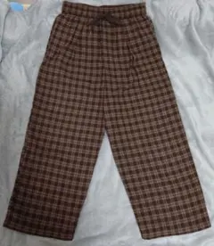 チェック柄パンツ　フリーサイズ