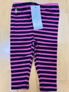 【新品未使用】Ralph Lauren ベビー レギンス 9M ボーダー ピンクのサムネイル