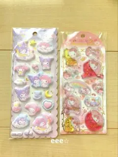 クロミ マイメロ キティ もちもちマシュマロシール ウォーターシール 2枚正規品