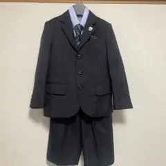110 男児　キッズフォーマルスーツセット（ブラック）