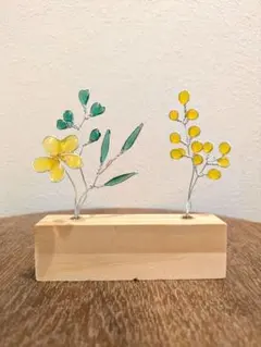 ワイヤーアート　レジン　ハンドメイド　ミニオブジェ