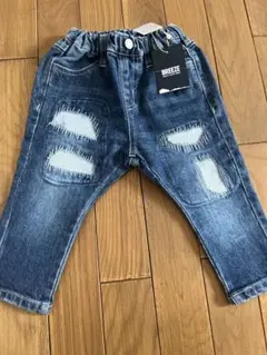 BREEZE ダメージテーパードデニムパンツ　 80センチ　タグ付き