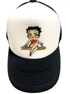 BETTY BOOP ワッペン付き メッシュキャップ 黒×白 新品未使用品