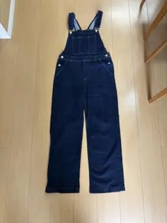 ダークブルー デニム サロペット レディース