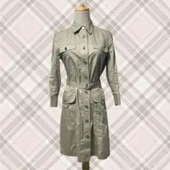 新品タグ付き BURBERRY 00s シャツワンピース 38 定価5.7万