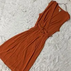 ［良品］BANANA REPUBLIC ノースリーブワンピース オレンジ M