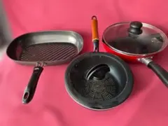 フライパン ガラス蓋付き 3個セットのサムネイル