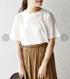 SHIPS シフォン天竺シアークルーネックTEE Tシャツ トップス カットソー
