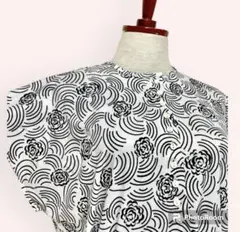 vintageヴィンテージワンピース花柄フレンチスリーブホワイト白レトロ海外古着