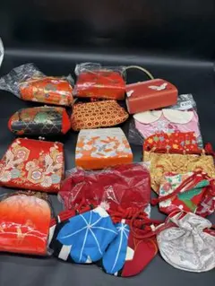 新品☆布羽屋 和風模様 ポーチ、巾着袋、がま口10点セット - メルカリ