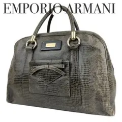 ✨良品 EMPORIO ARMANI ボストンバッグ ハンドバッグ クロコ