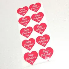 ✵バレンタインシール ハートシール ラッピング サンキューシール 10枚入り