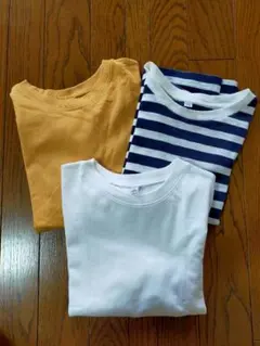 EMI様専用【ユニクロ】半袖Tシャツ3枚セット（オレンジ・白・ストライプ）