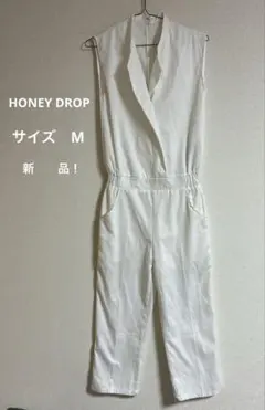 HONEY DROP ホワイトオールインワン Mサイズ 新品未使用品　訳あり