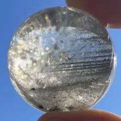 天然石 グリーンガーデンクオーツ ファントム ラダー 水晶 丸玉 - メルカリ