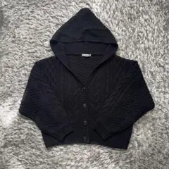 GRL フード付きブラックカーディガン